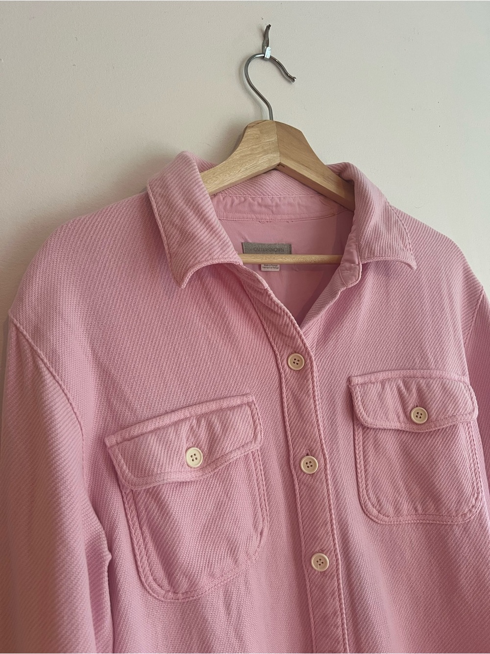 Outerknown Pink Button-Front Women's Shirt Jacket